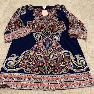 Adorable pattern dress! Flutter sleeve